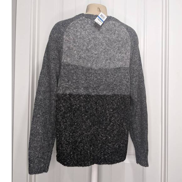 Club Room Sweater XL Men's Knit Colorblock Crewneck Charcoal Heather Gray Career - Picture 5 of 7
